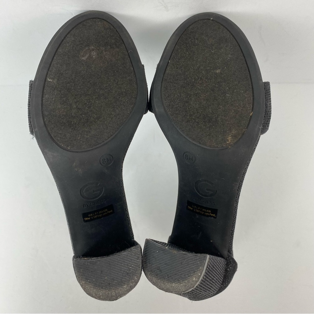 G By Guess size 8 Women’s Shantel Black Ankle Strap Heels Sandals - Picture 8 of 9